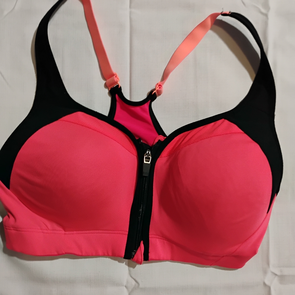 Champion Women's Pink and Black Sports Bra 36c